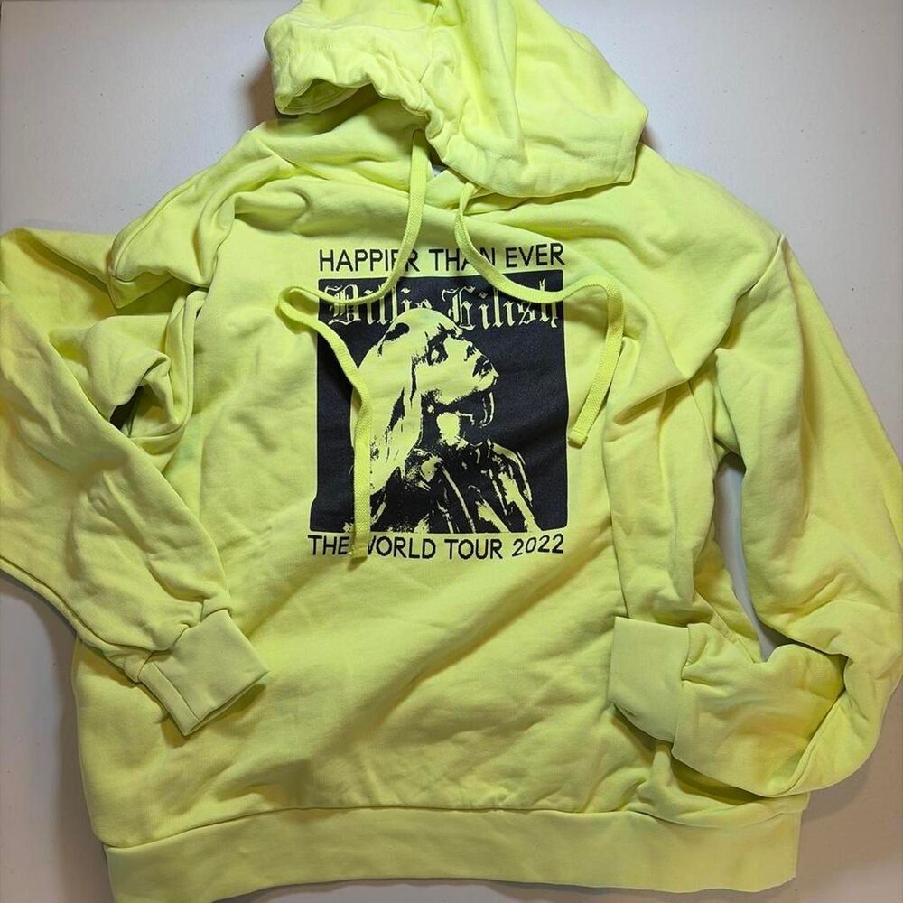 By-billie Women's Yellow and Green Hoodie